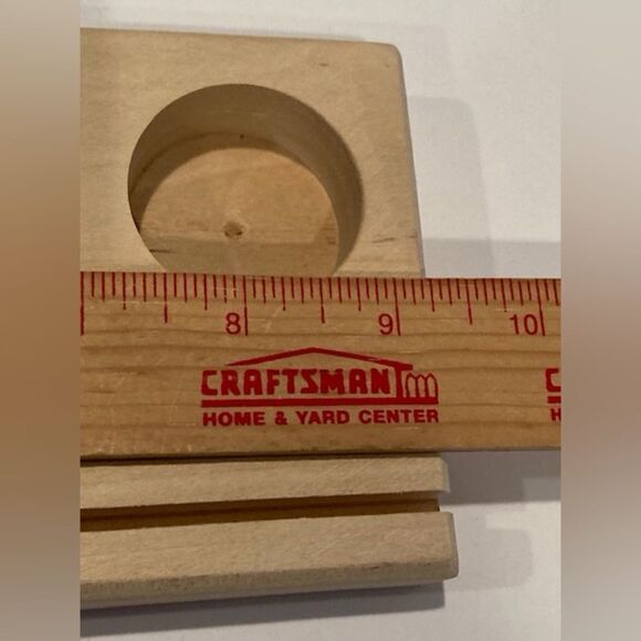 Wooden Merry Christmas Votive Candle Holder Laser Cut Lettering NEW - Picture 5 of 12